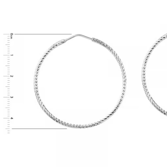 real silver hoops - Picture 3 of 3